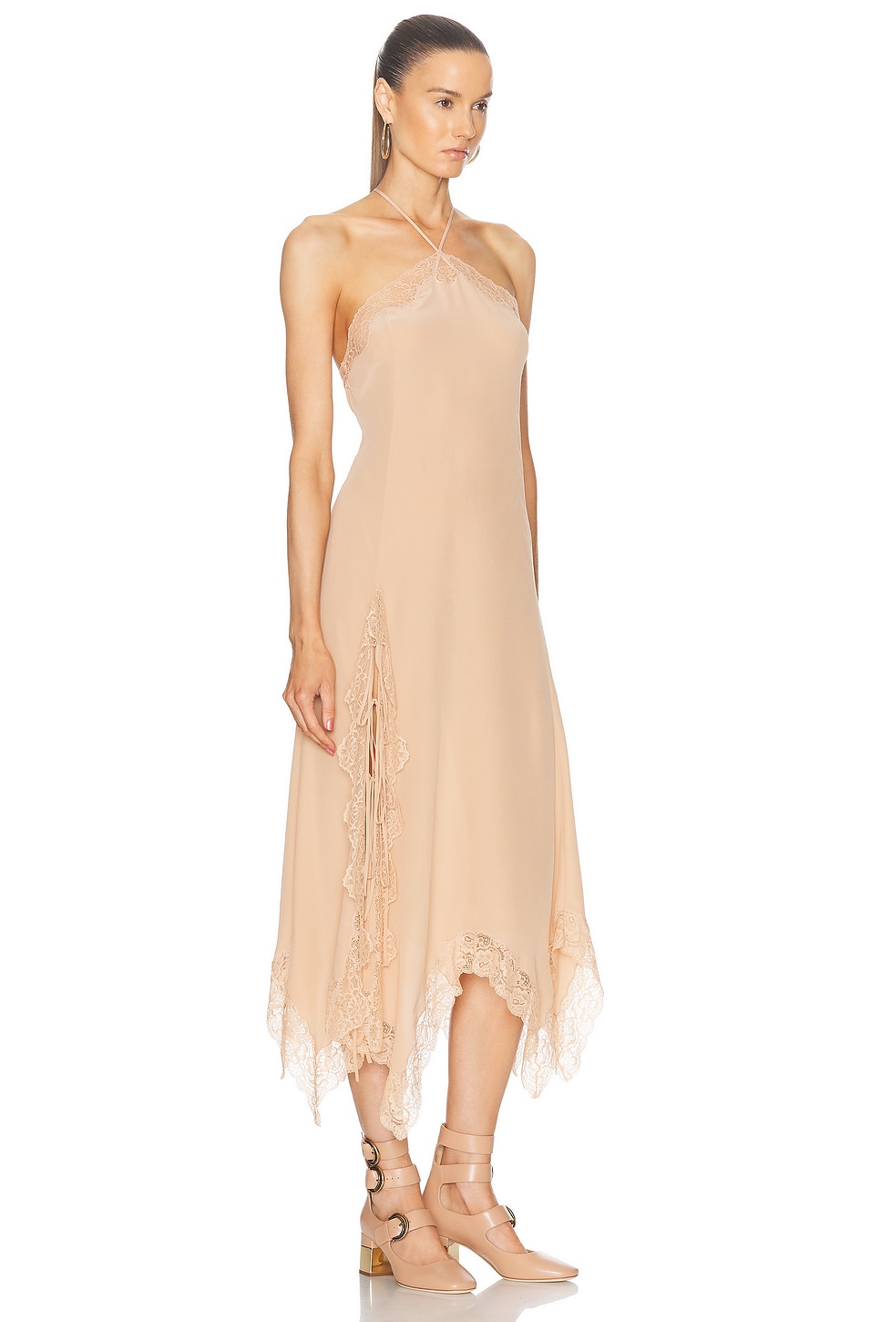 Chloé Crepe De Chine Lace Dress thumbnail