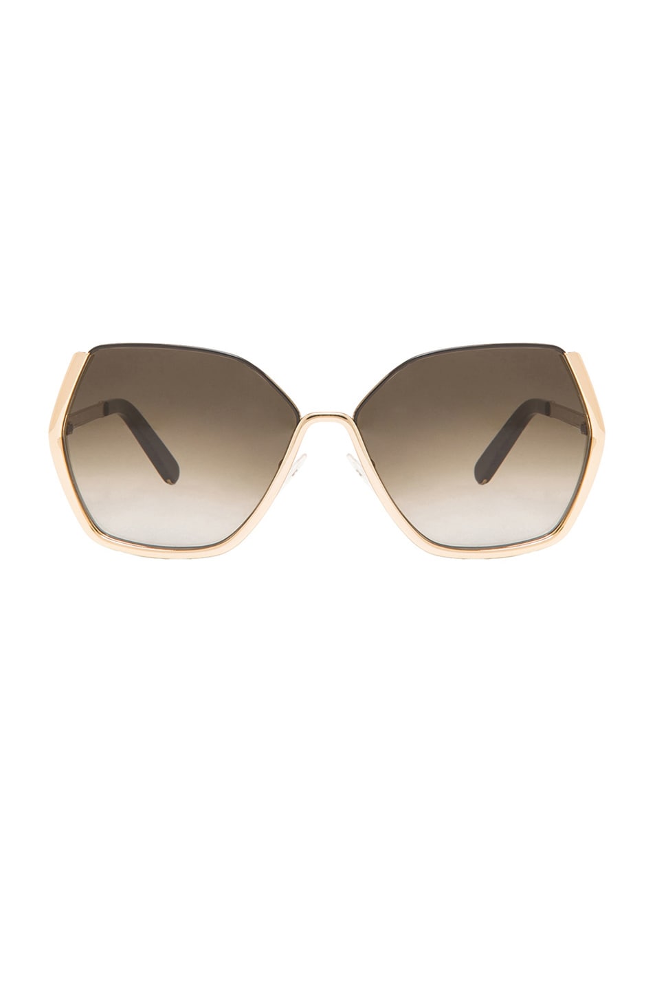 Chloe Danae Sunglasses in Gold & Black | FWRD
