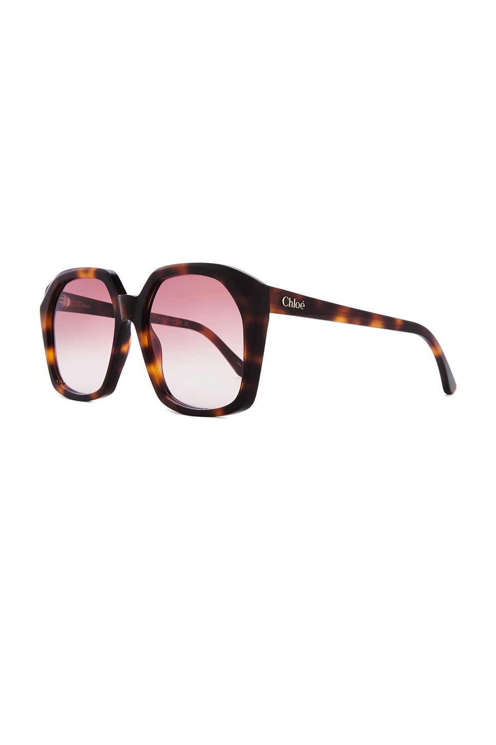 Shop Chloé Salome Sunglasses In Havana & Red