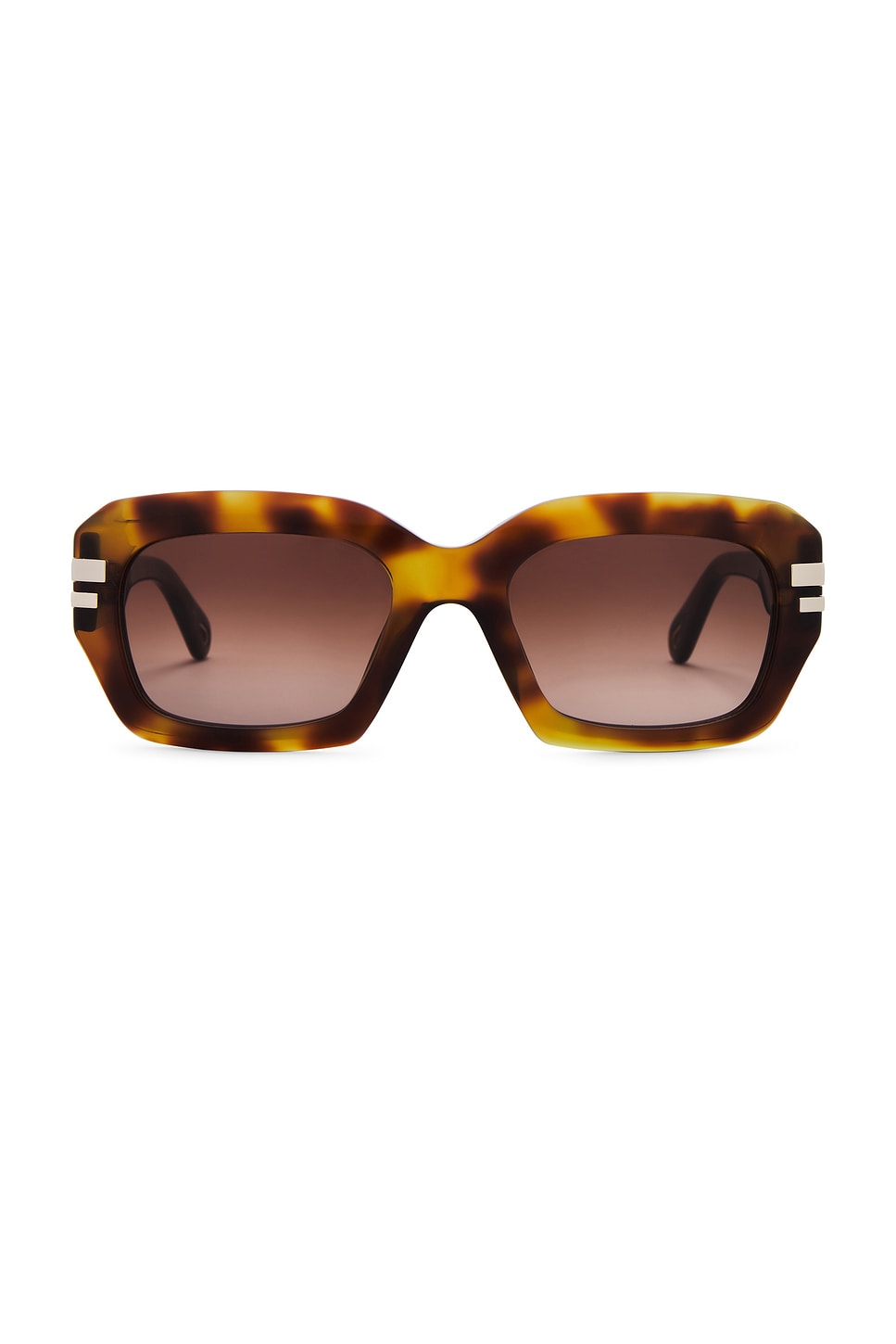 Shop Chloé West Sunglasses In Havana & Brown