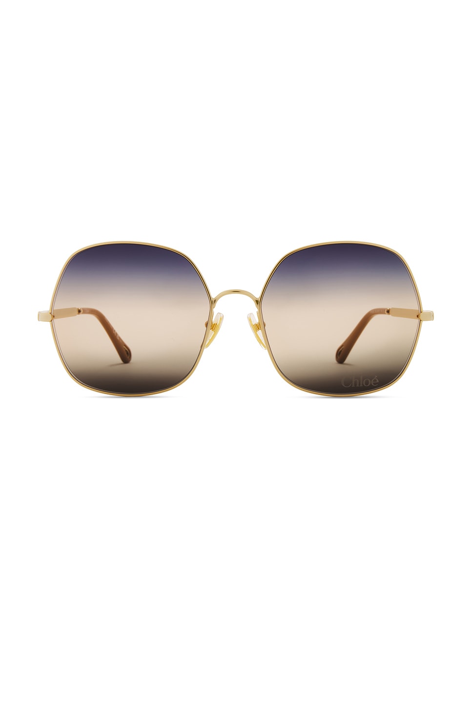 Chloé Aly Sunglasses In Gold & Blue