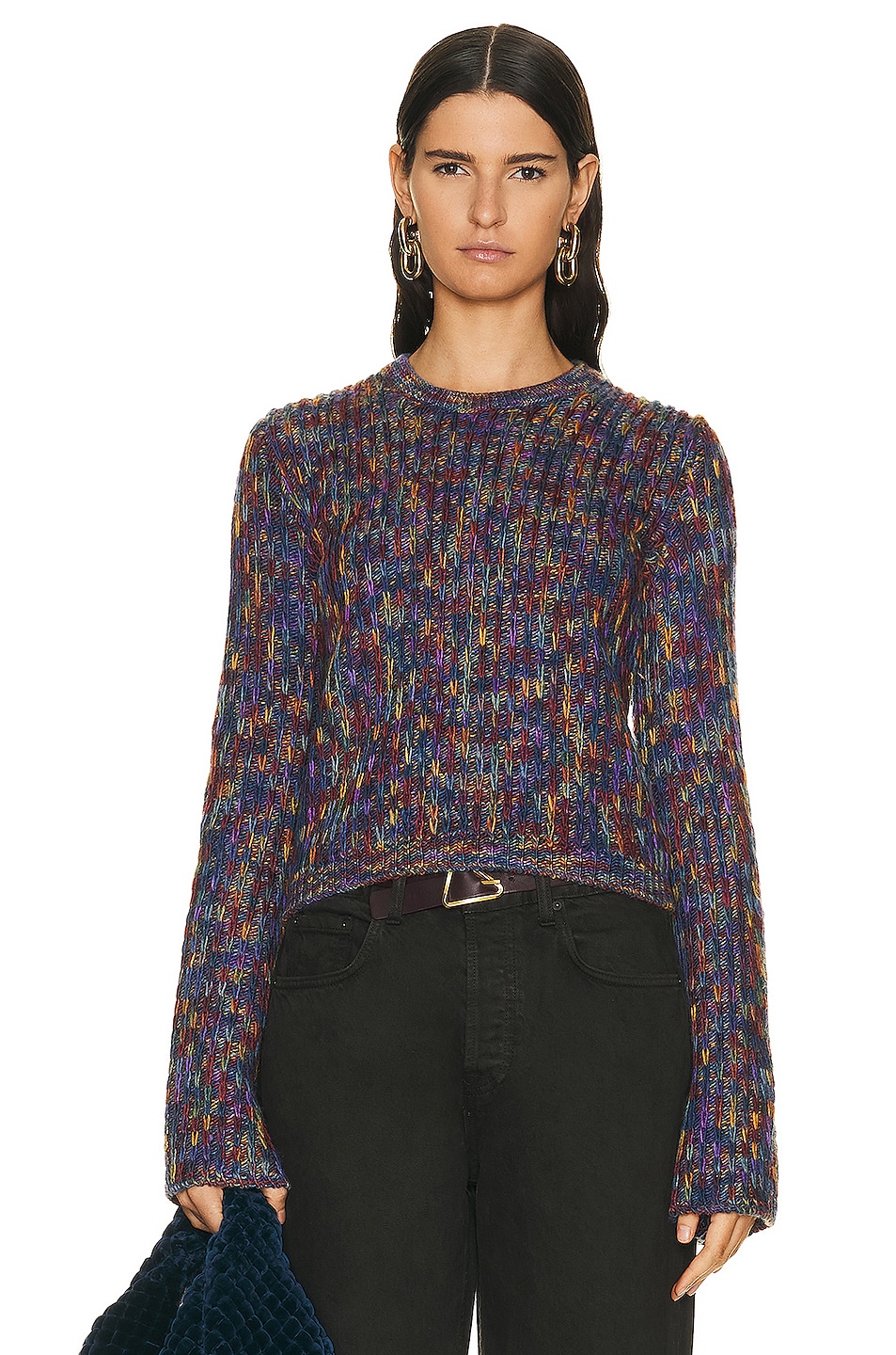 Image 1 of Chloe Long Sleeve Sweater in Multicolor 3