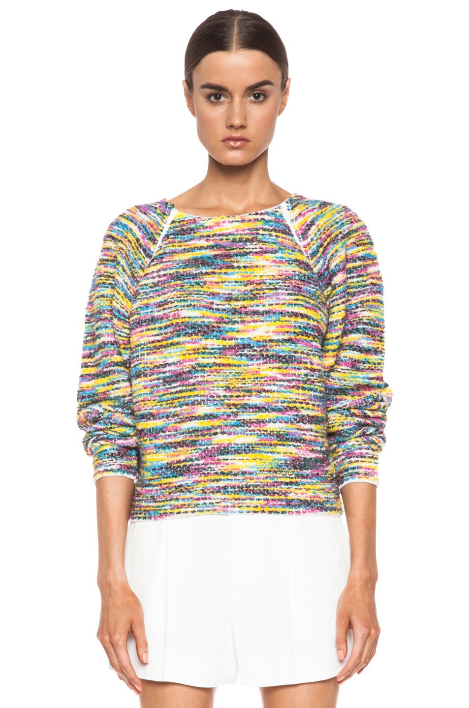 Image 1 of Chloe Boucle Wool-Blend Pullover in Multi
