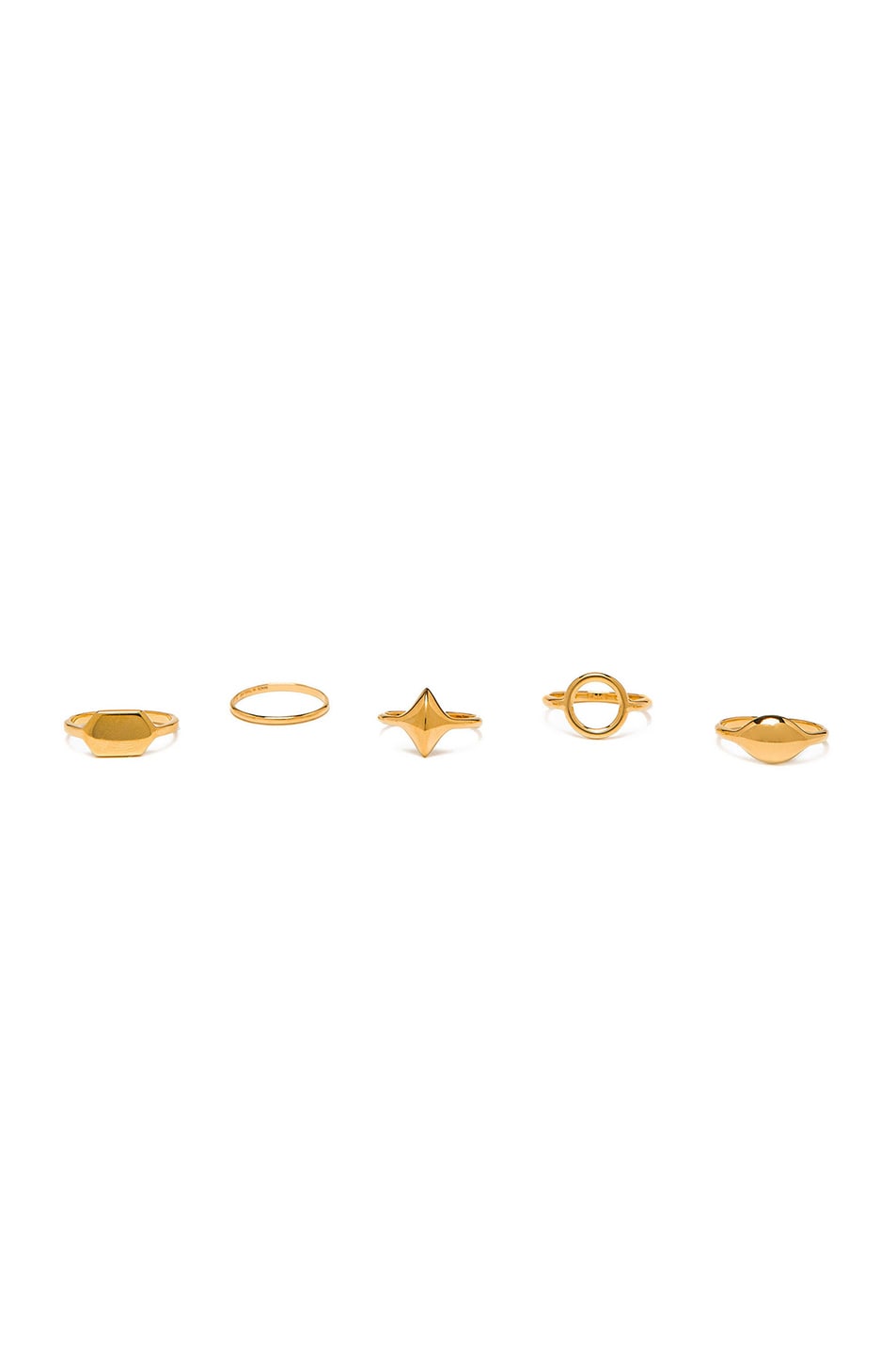 Image 1 of Chloe Harlow 7 Ring Set in Gold