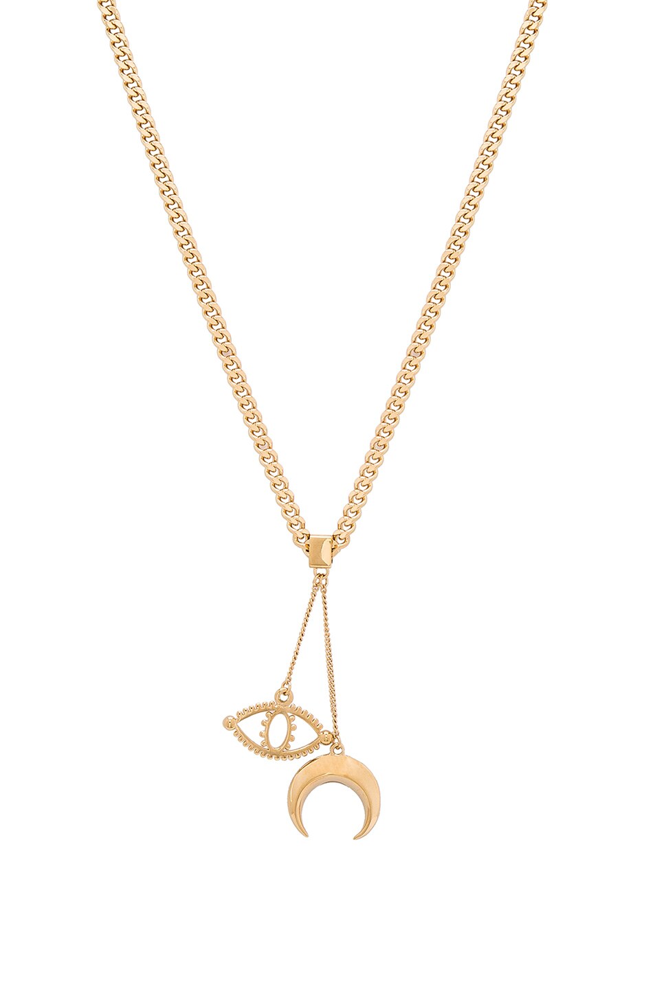 Image 1 of Chloe Izzy Long Pendant Necklace in Gold