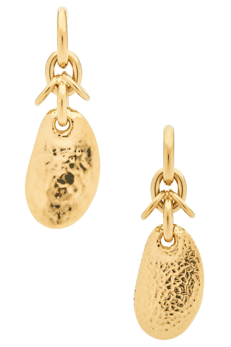 Image 1 of Chloe Pendant Earrings in Vintage Gold