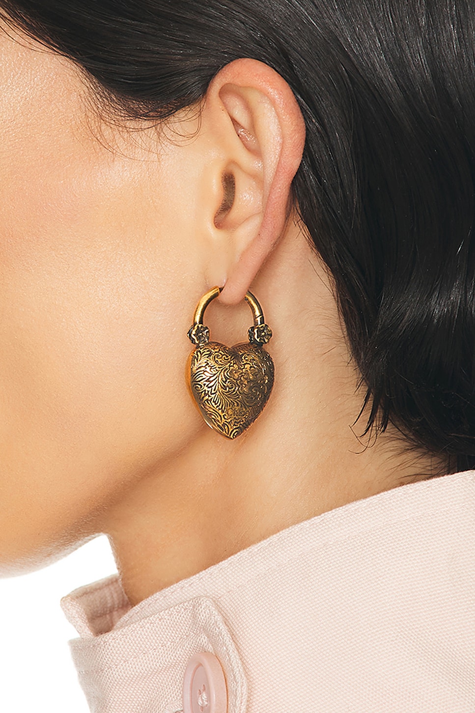 Chloé Heart Earrings In Gold