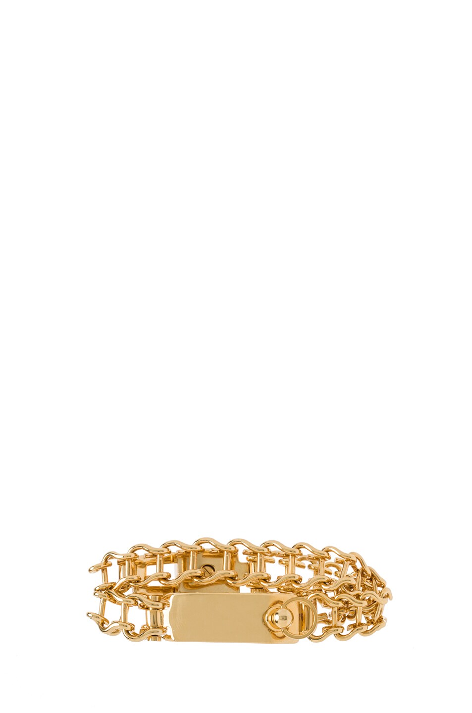 Image 1 of Chloe Bessie Brass Double Bracelet in Gold