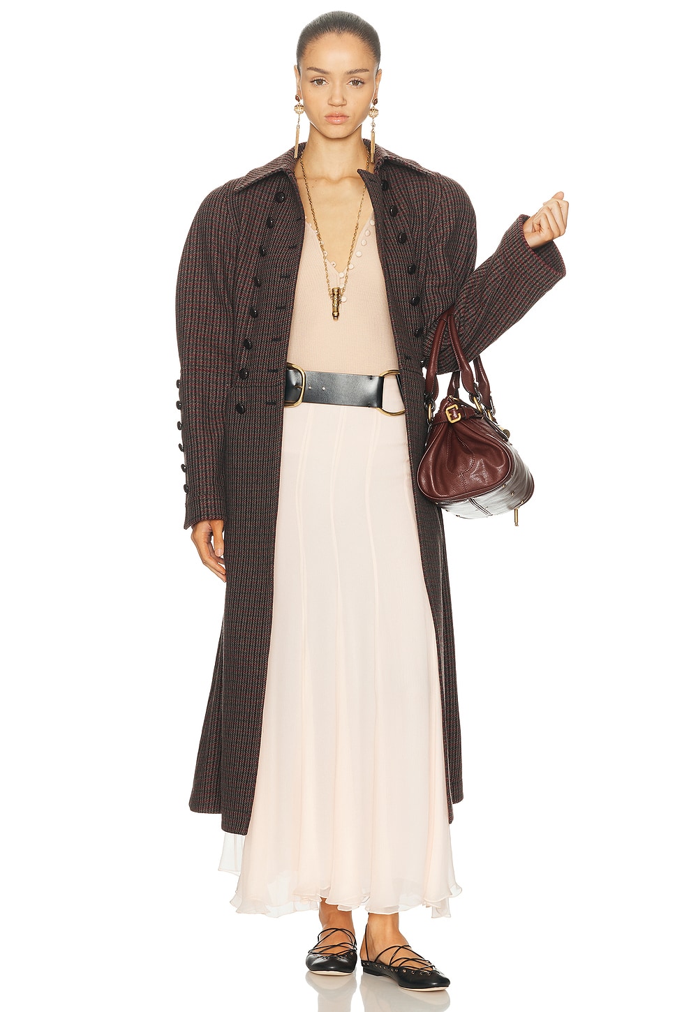 Image 1 of Chloe Double Breasted Coat in Grey
