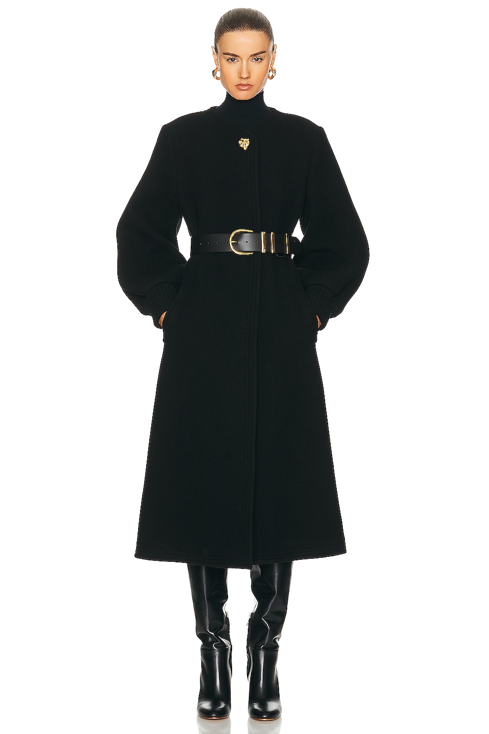 Image 1 of Chloe Long Coat in Black
