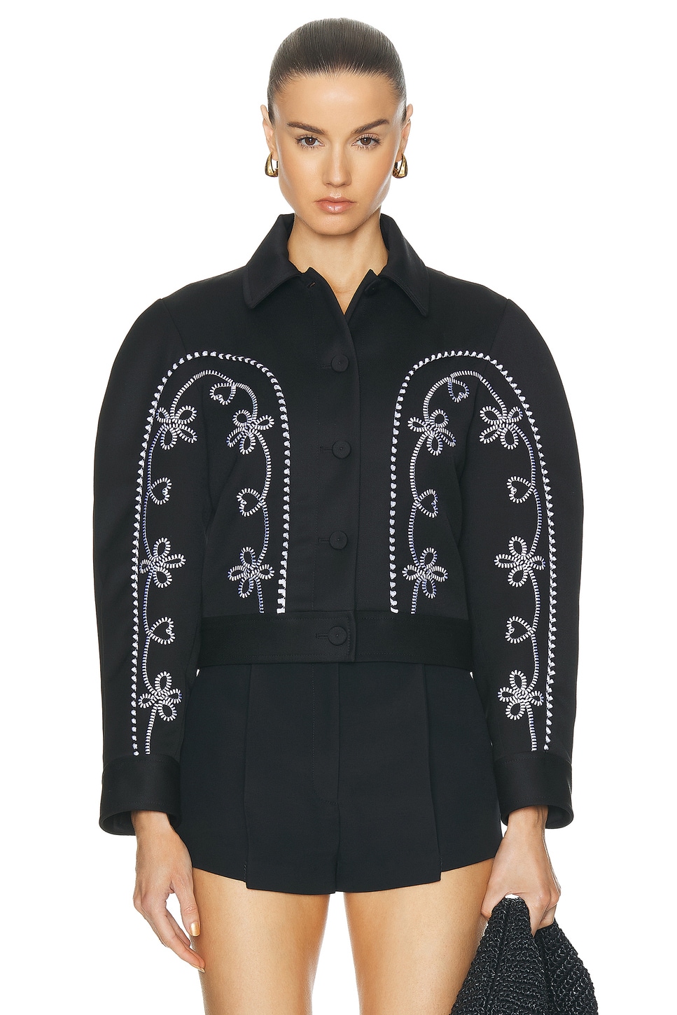Embroidered Jacket in Black