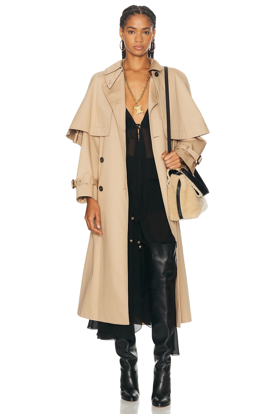 Image 1 of Chloe Trench Coat in Worn Brown