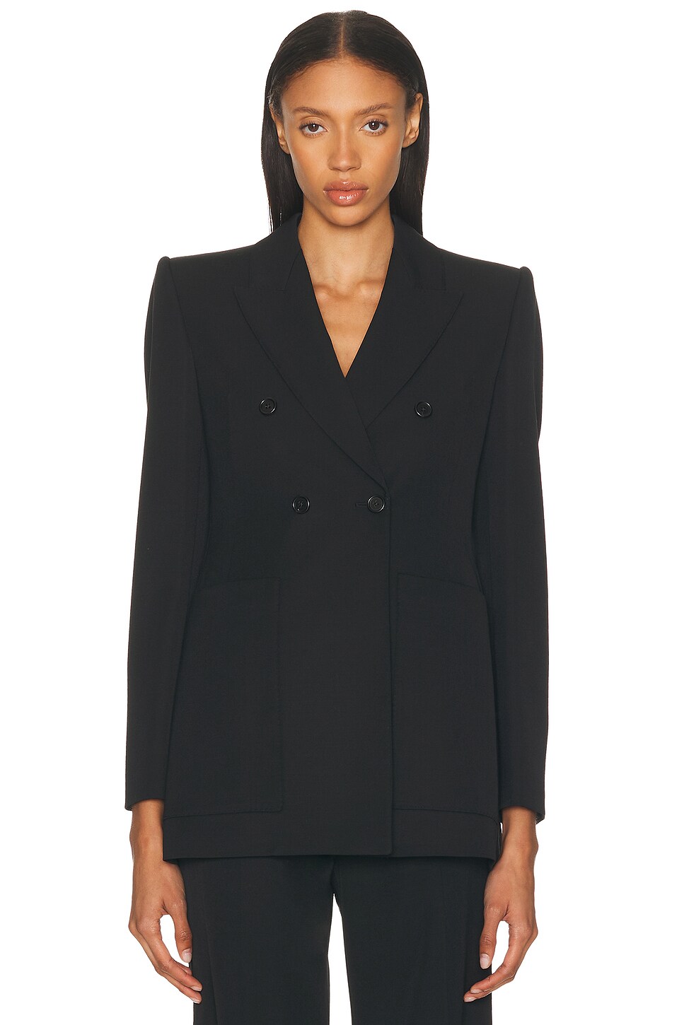 CHLOÉ DOUBLE BREASTED WOOL BLAZER 