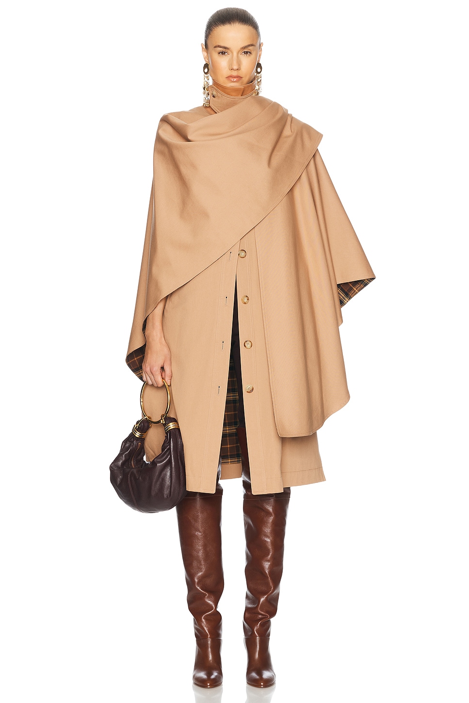 Image 1 of Chloe Cotton Gabardine Coat in Cheek