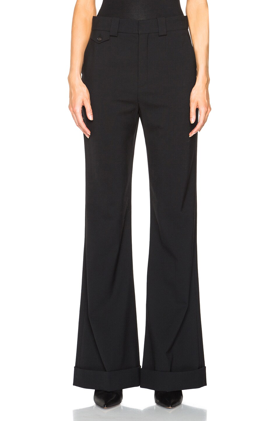 Image 1 of Chloe Stretch Wool Tailoring Trousers in Black