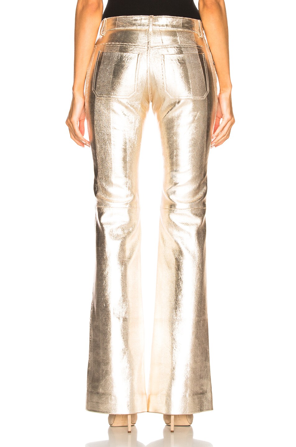 METALLIC FLARED PANTS main image 0