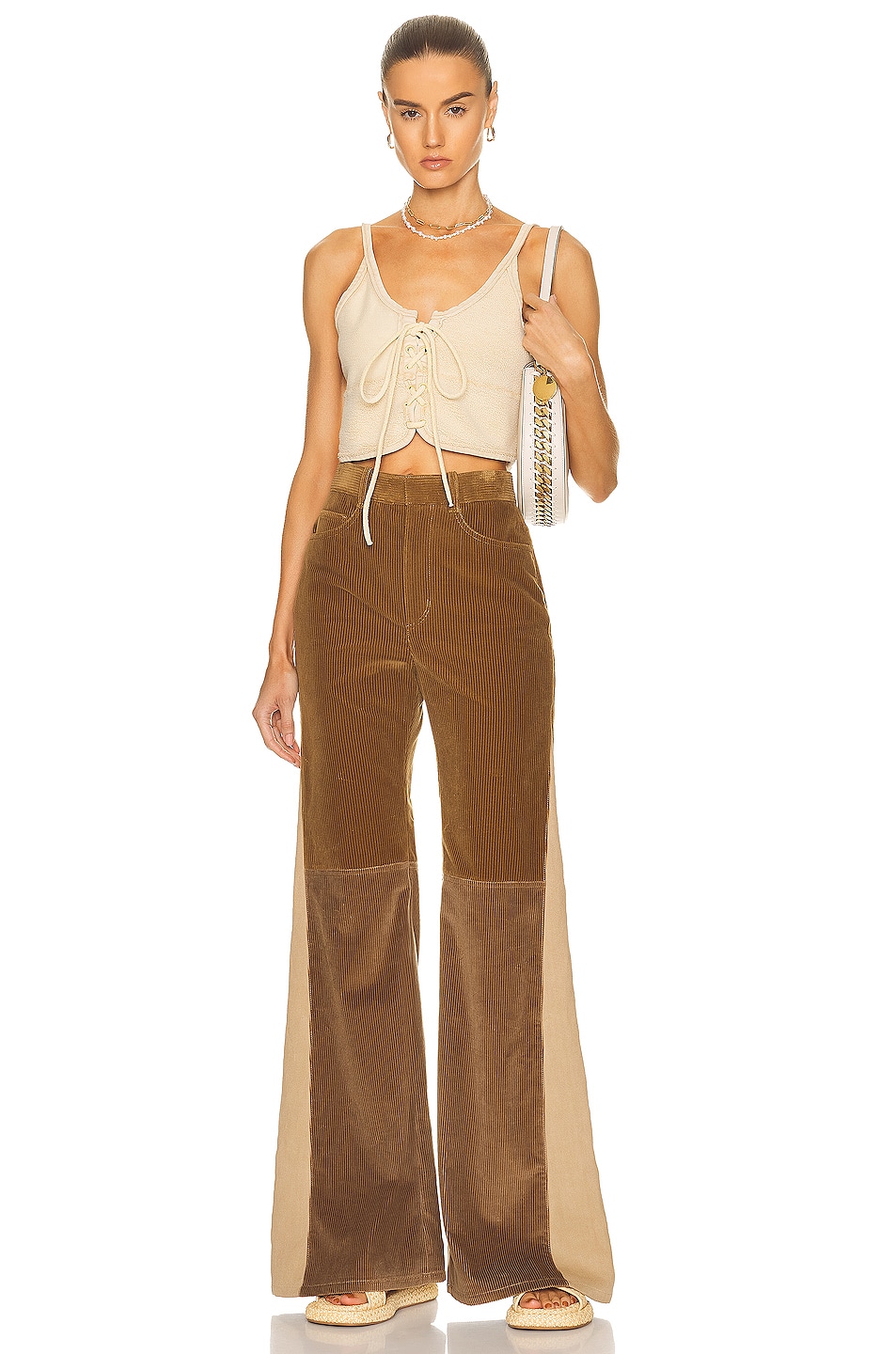 Organic Cotton Chloe Corduroy Pant GOTS - Egret