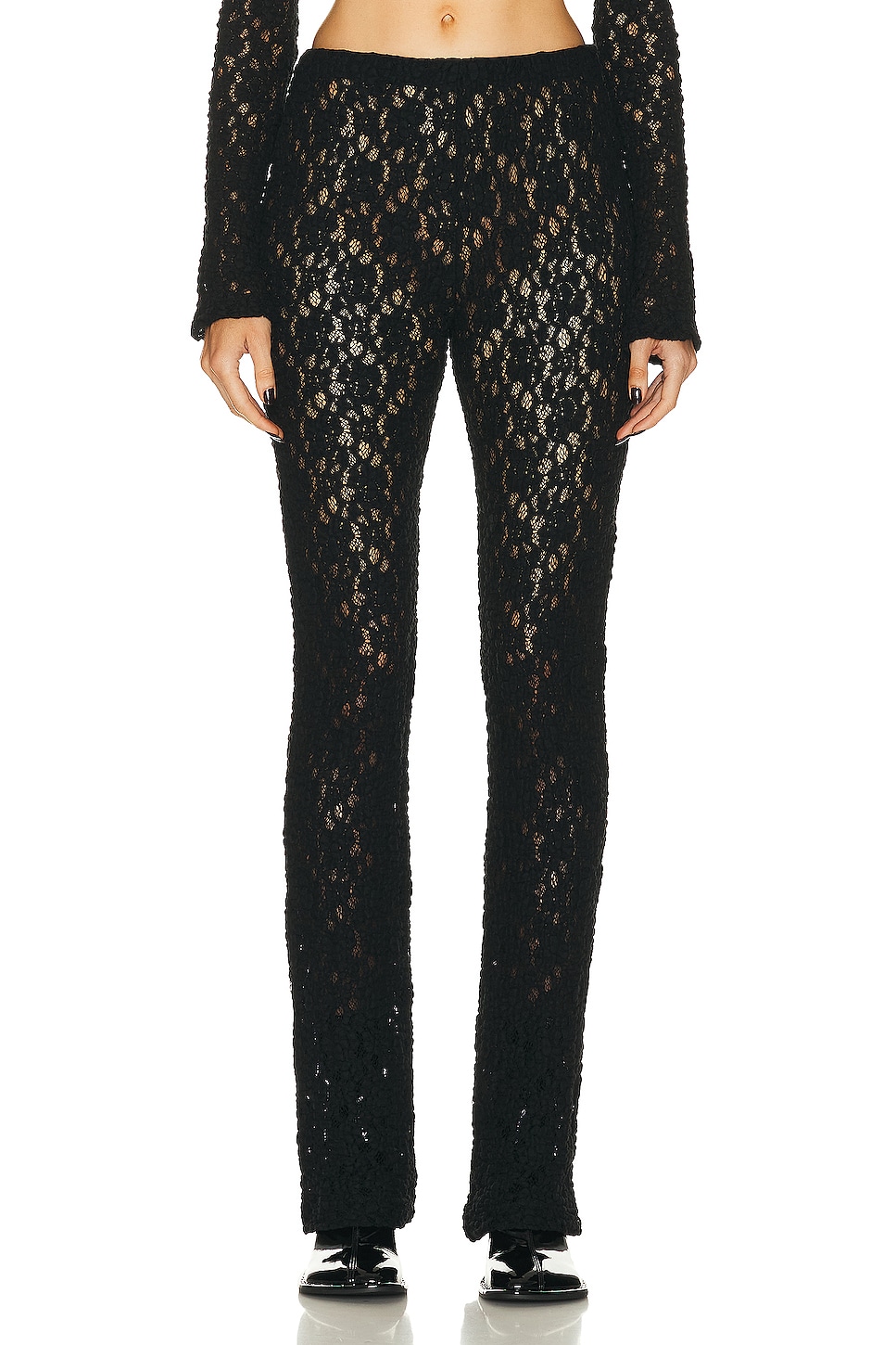 Image 1 of Chloe Flare Lace Pant in Black