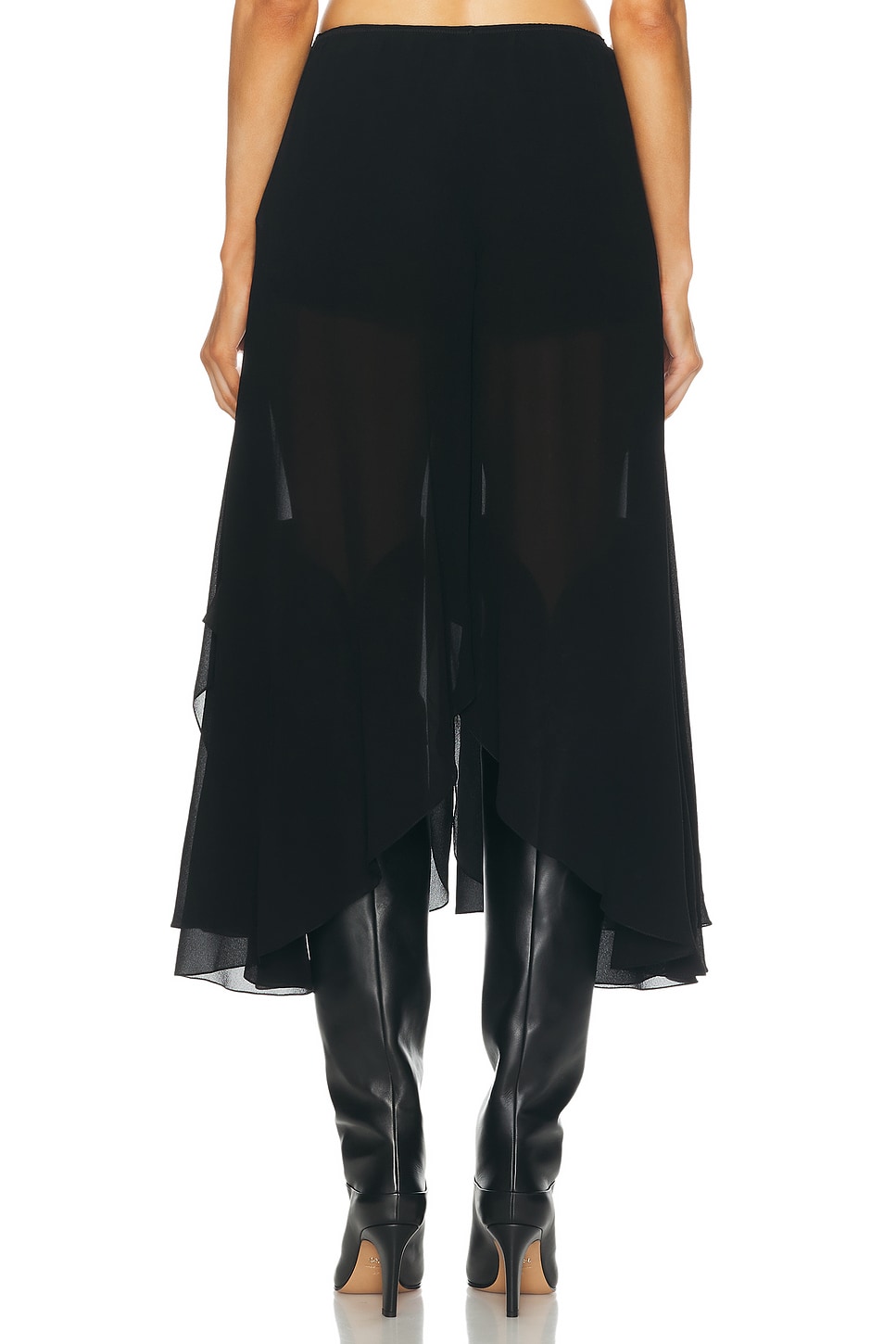 Charlotte Silk Georgette Cropped Pants