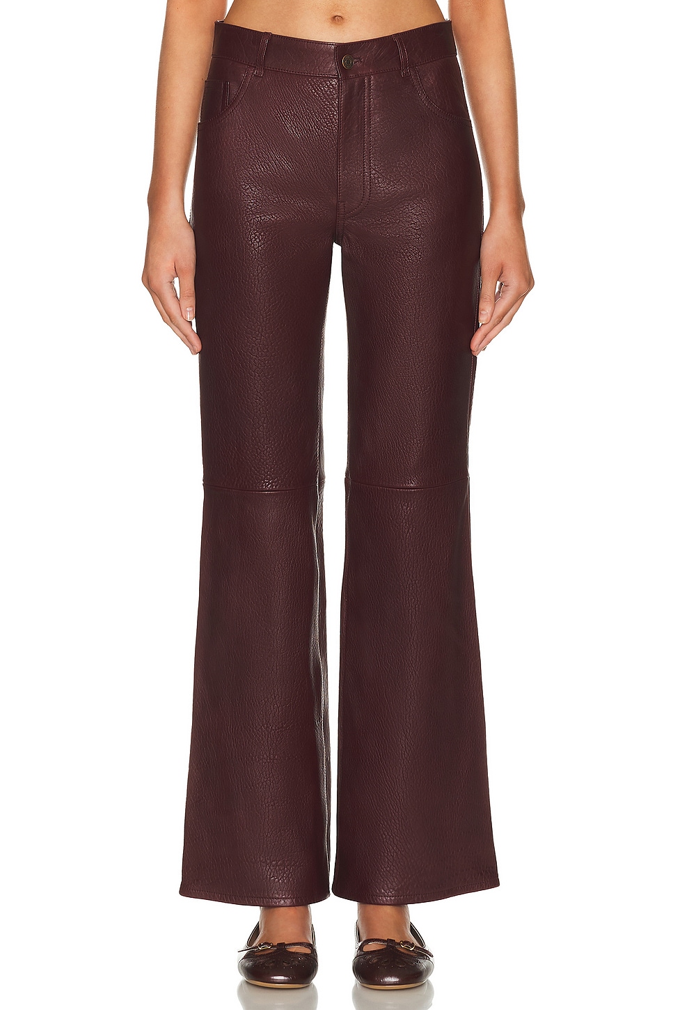Image 1 of Chloe Leather Pant in Full Violine