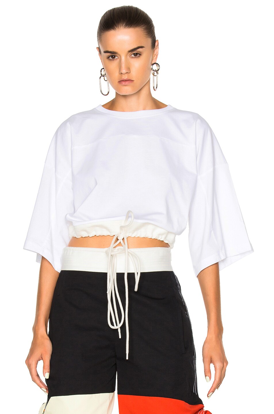 Image 1 of Chloe Jersey Crop Top in White