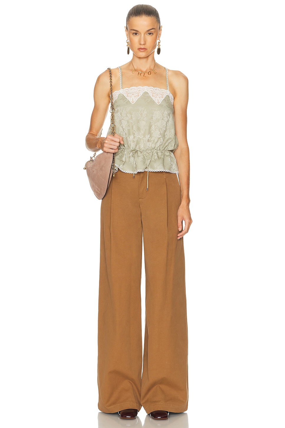Chloé Silk Roses Jacquard Top