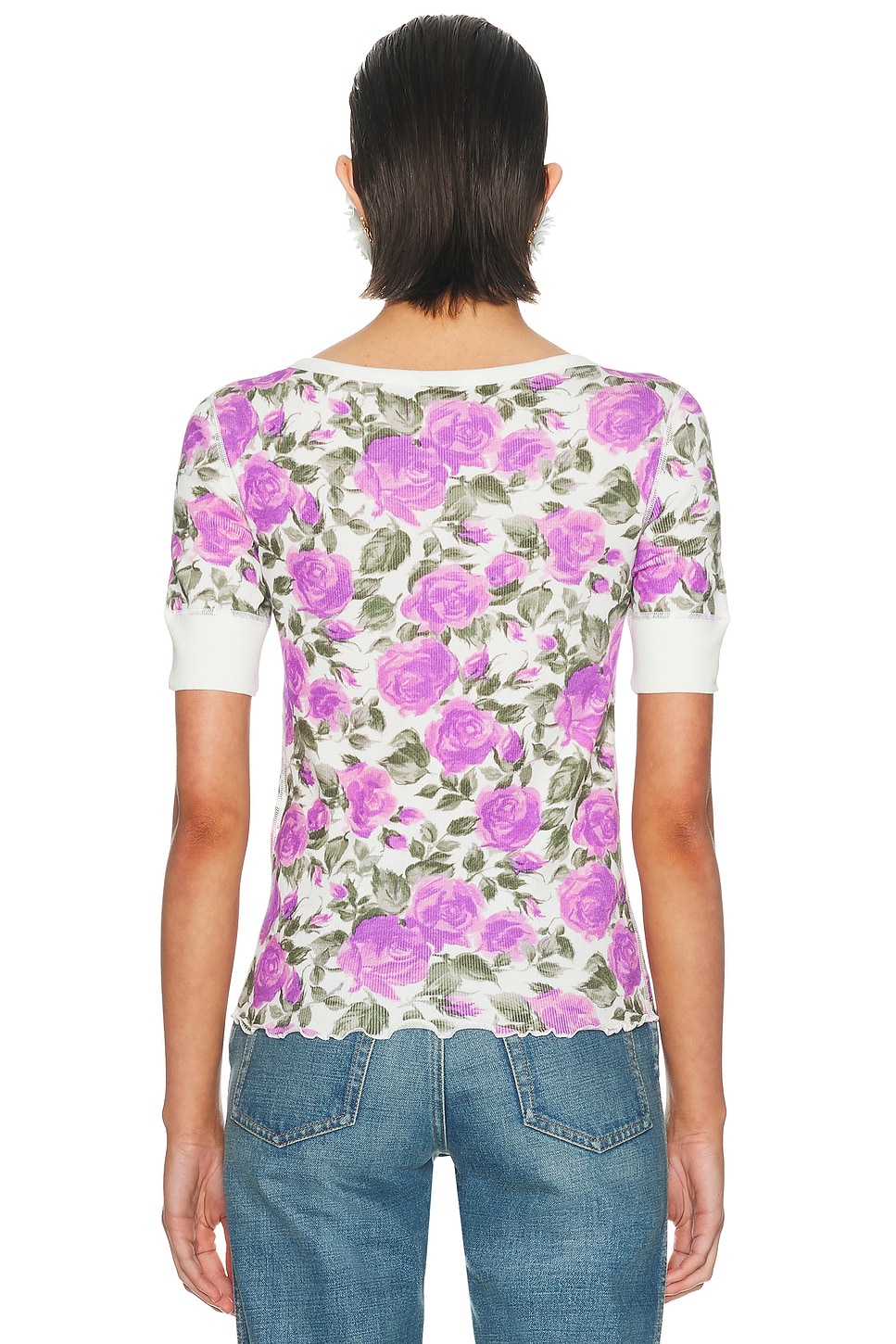 Chloe Floral Henley Top | Thumbnail 3 Chloe Floral Henley Top | Thumbnail 3