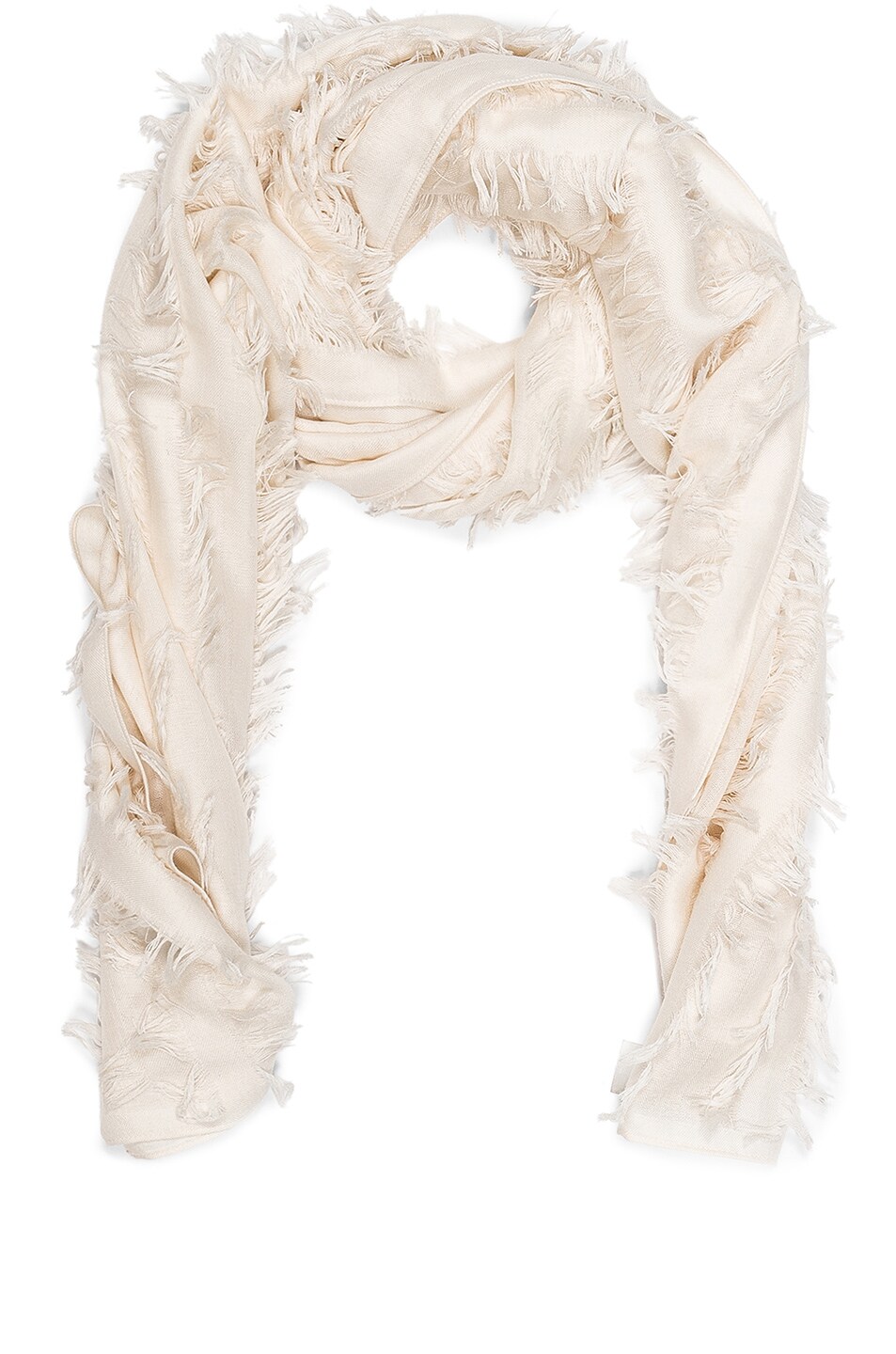 Image 1 of Chloe Fil Coupe Stripes Scarf in Eggshell