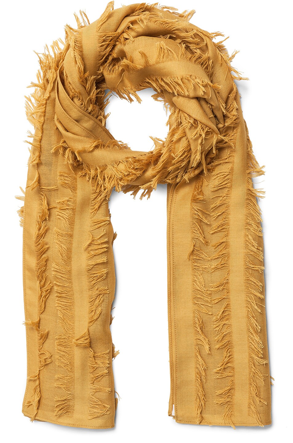 Image 1 of Chloe Fil Coupe Stripes Scarf in Mustard