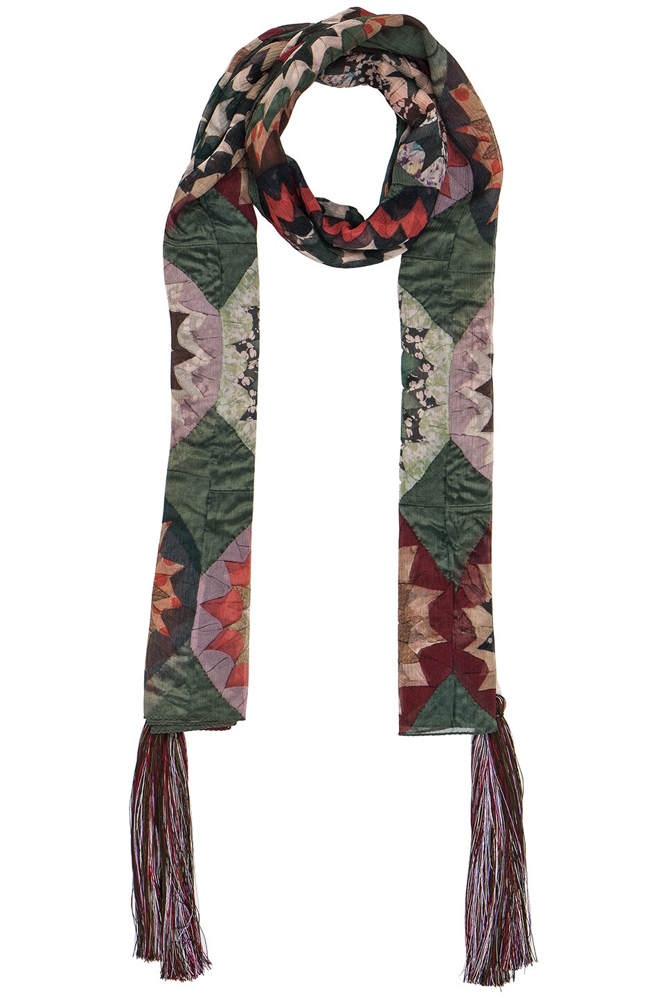 Image 1 of Chloe Rosace Patchwork Scarf in 9G1