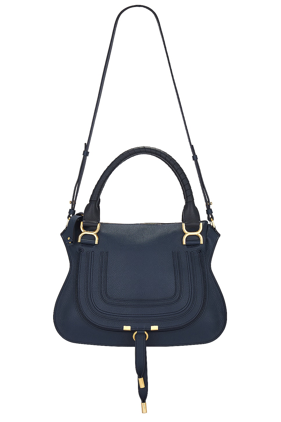 Medium Marcie Double Carry Bag in Navy