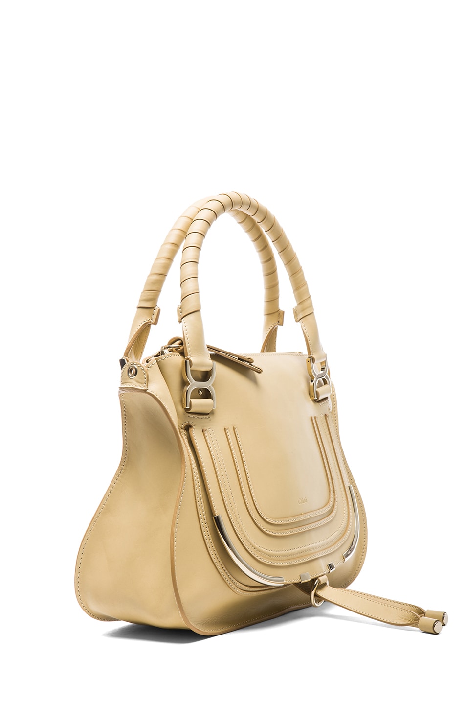 Chloe Medium Marcie Shoulder Bag in Biscotti Beige FWRD