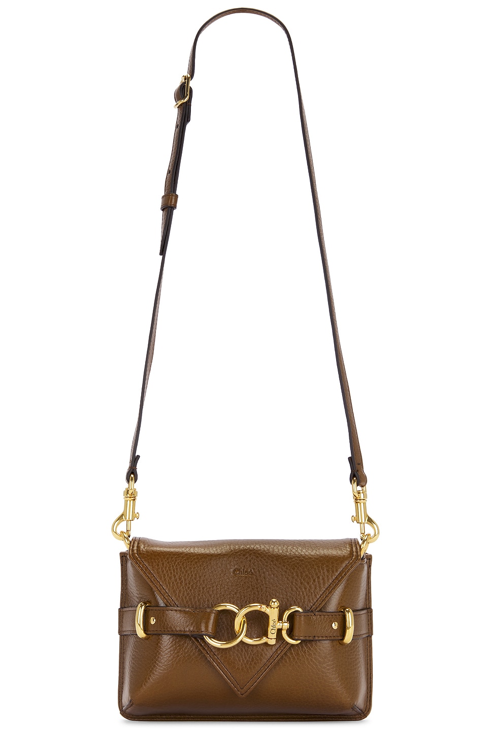 Shop Chloé Cape Crossbody Bag In Dark Khaki