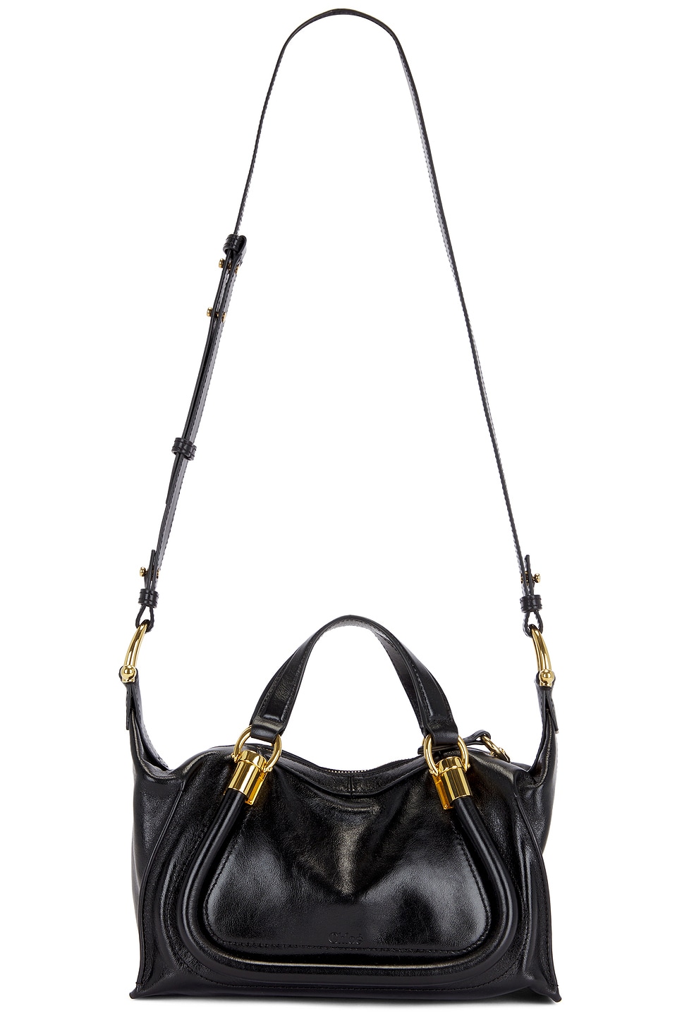 Shop Chloé Partay 24 Shoulder Bag In Black