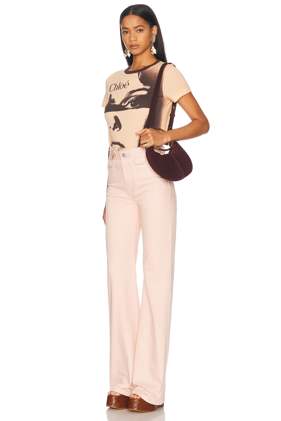 Chloé Womens Deep Violine Bracelet Hobo Mini Suede Top-handle-bag In Deep Violine
