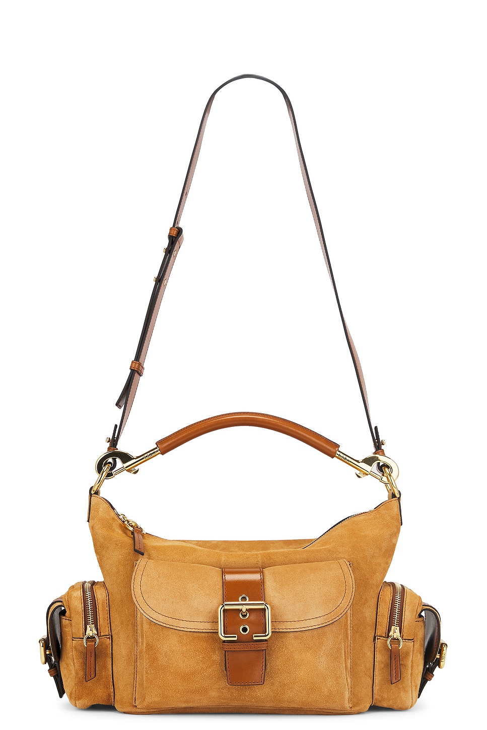 Chloé Suede Camera Bag In Tan