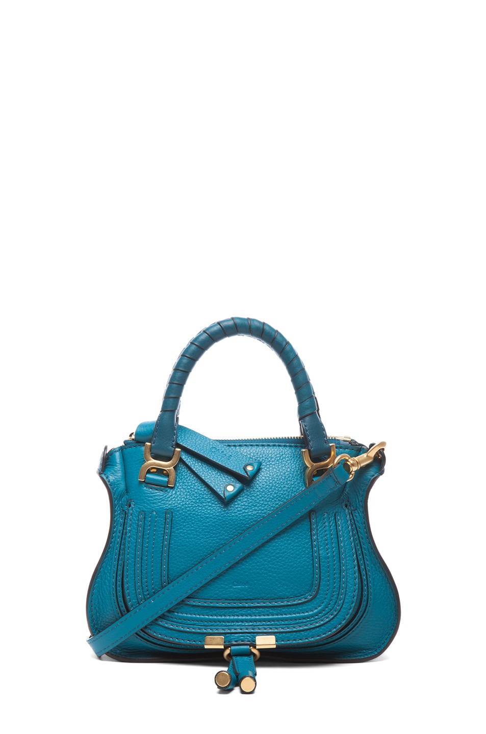 Image 1 of Chloe Mini Marcie Bag in Laguna Blue