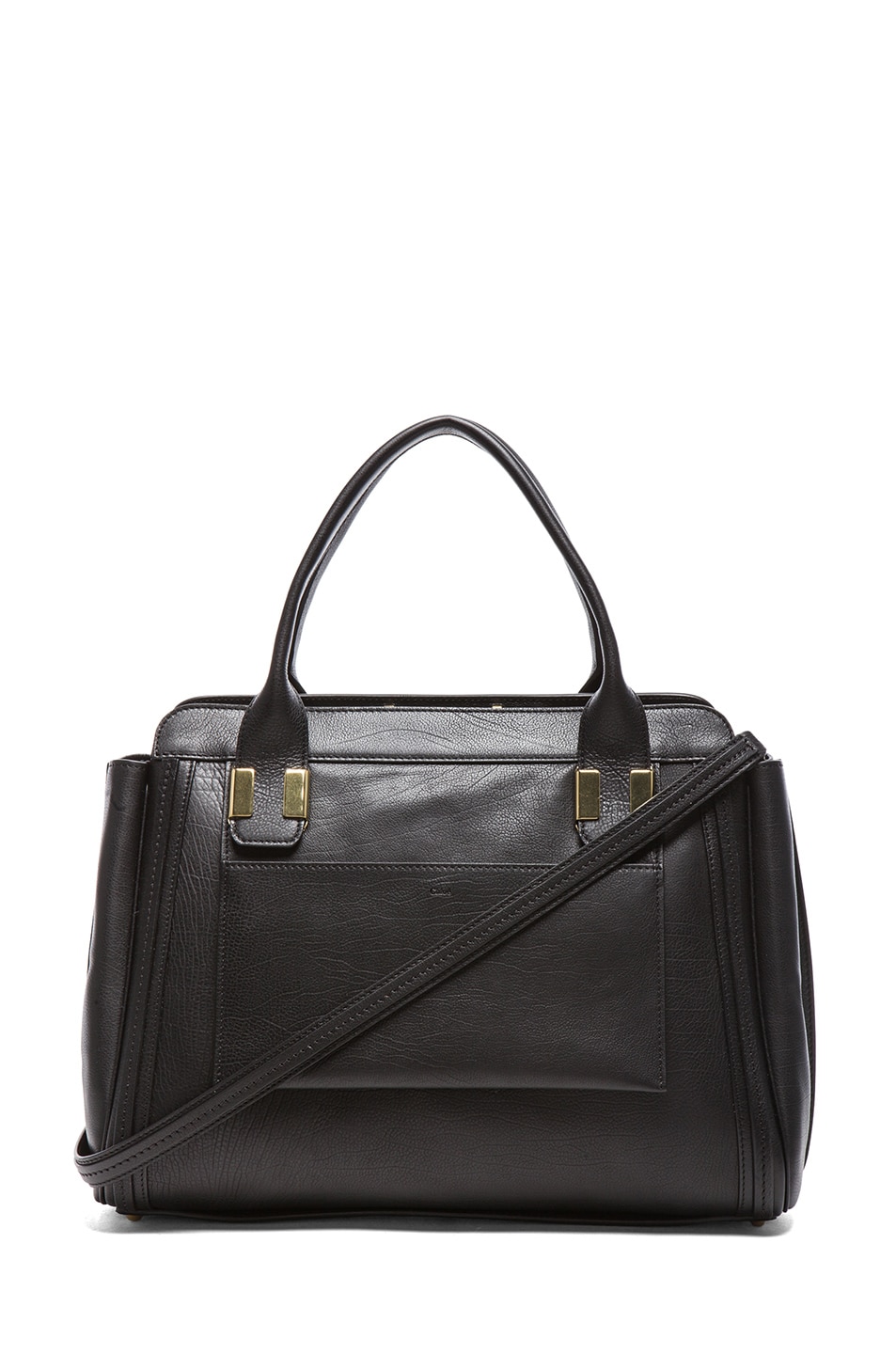 Image 1 of Chloe Medium Alice Handbag with Strap in Black