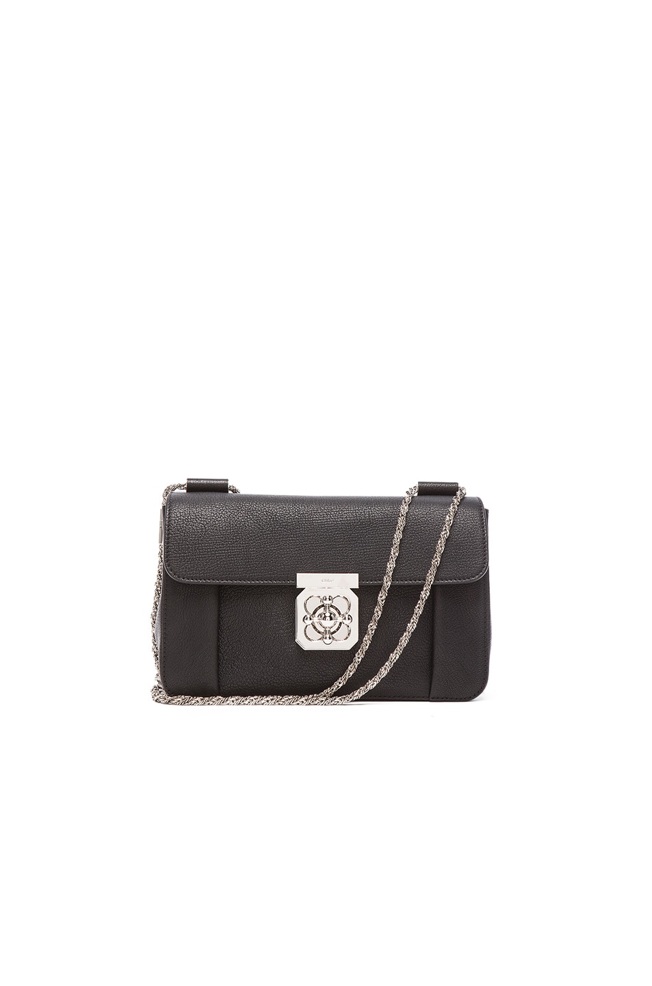Image 1 of Chloe Medium Elsie Grain Leather Bag in Black