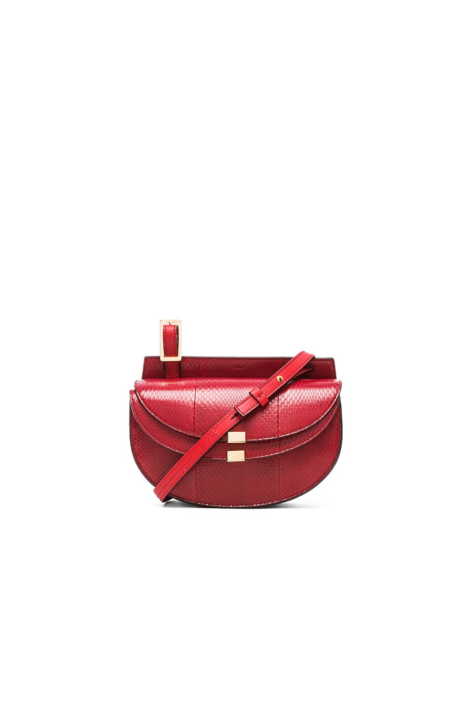 Image 1 of Chloe Mini Georgia Ayers Bag in Dusky Red