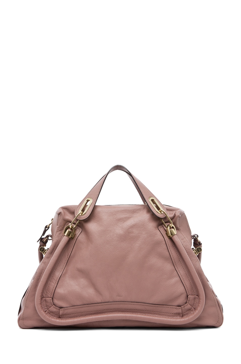 Image 1 of Chloe Paraty Large Handbag with Strap in Desert Mauve