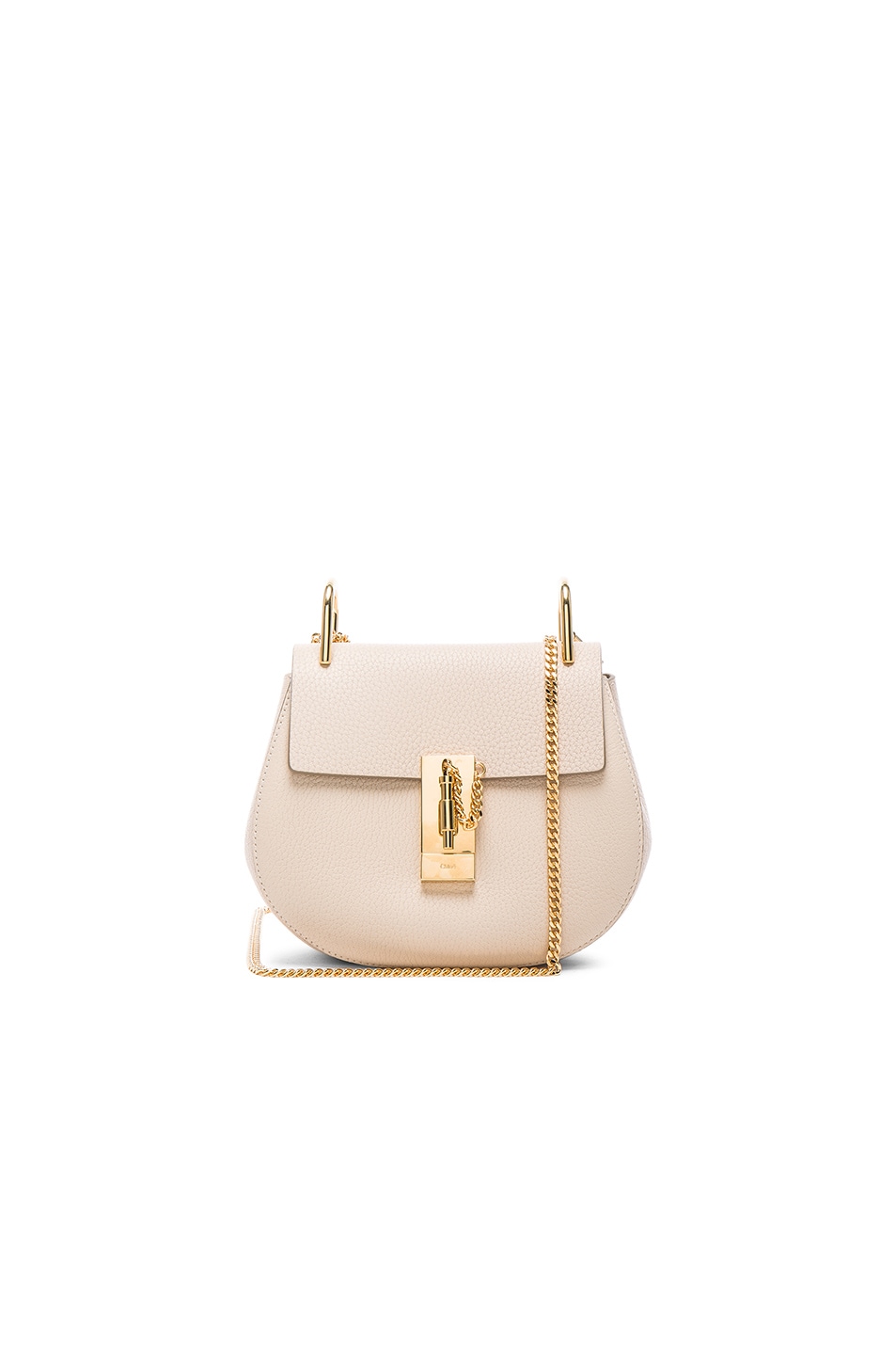 Image 1 of Chloe Mini Drew Leather Shoulder Bag in Abstract White