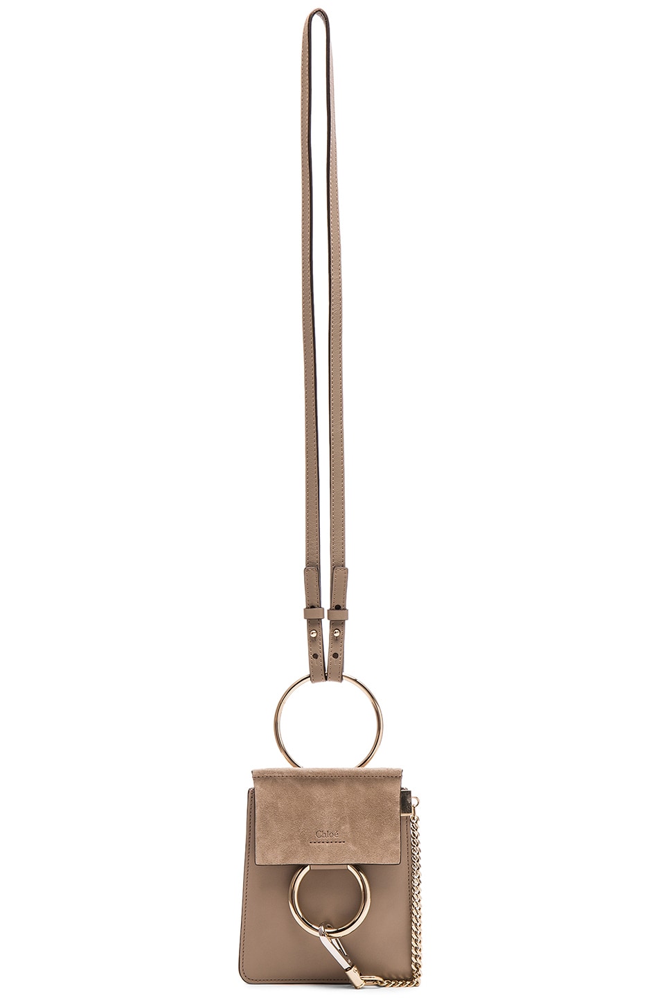 Image 1 of Chloe Faye Mini Bracelet Bag in Motty Grey