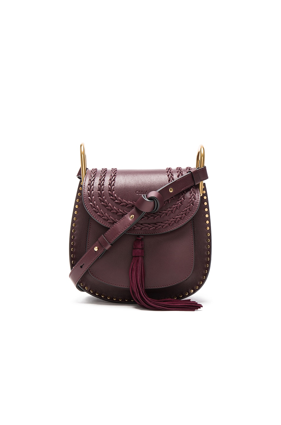 Image 1 of Chloe Small Leather Hudson Bag in Dark Purple