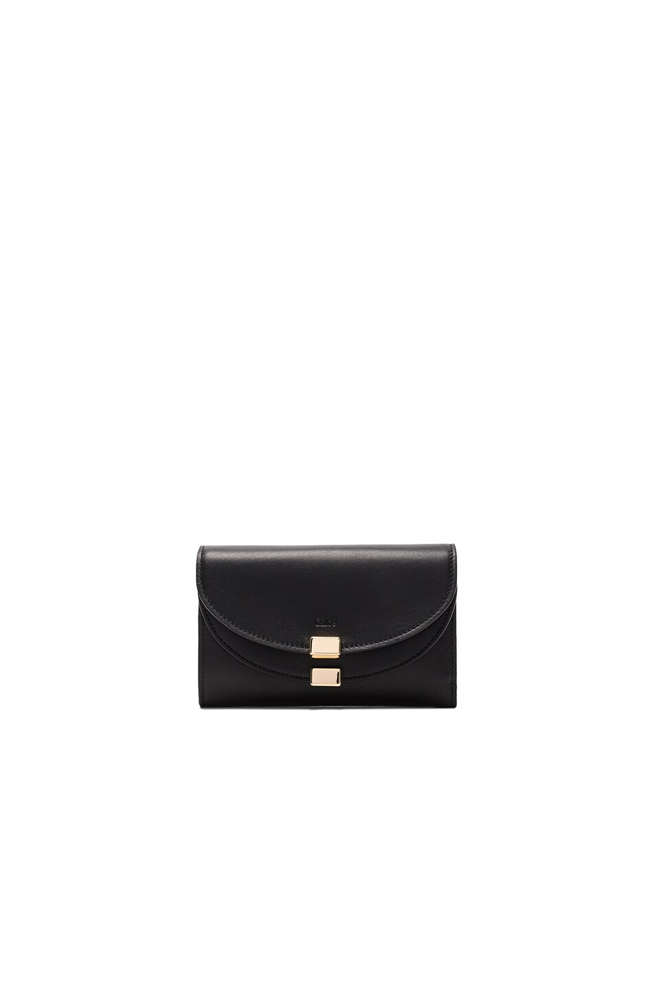 Image 1 of Chloe Leather Georgia Compact Wallet in Black