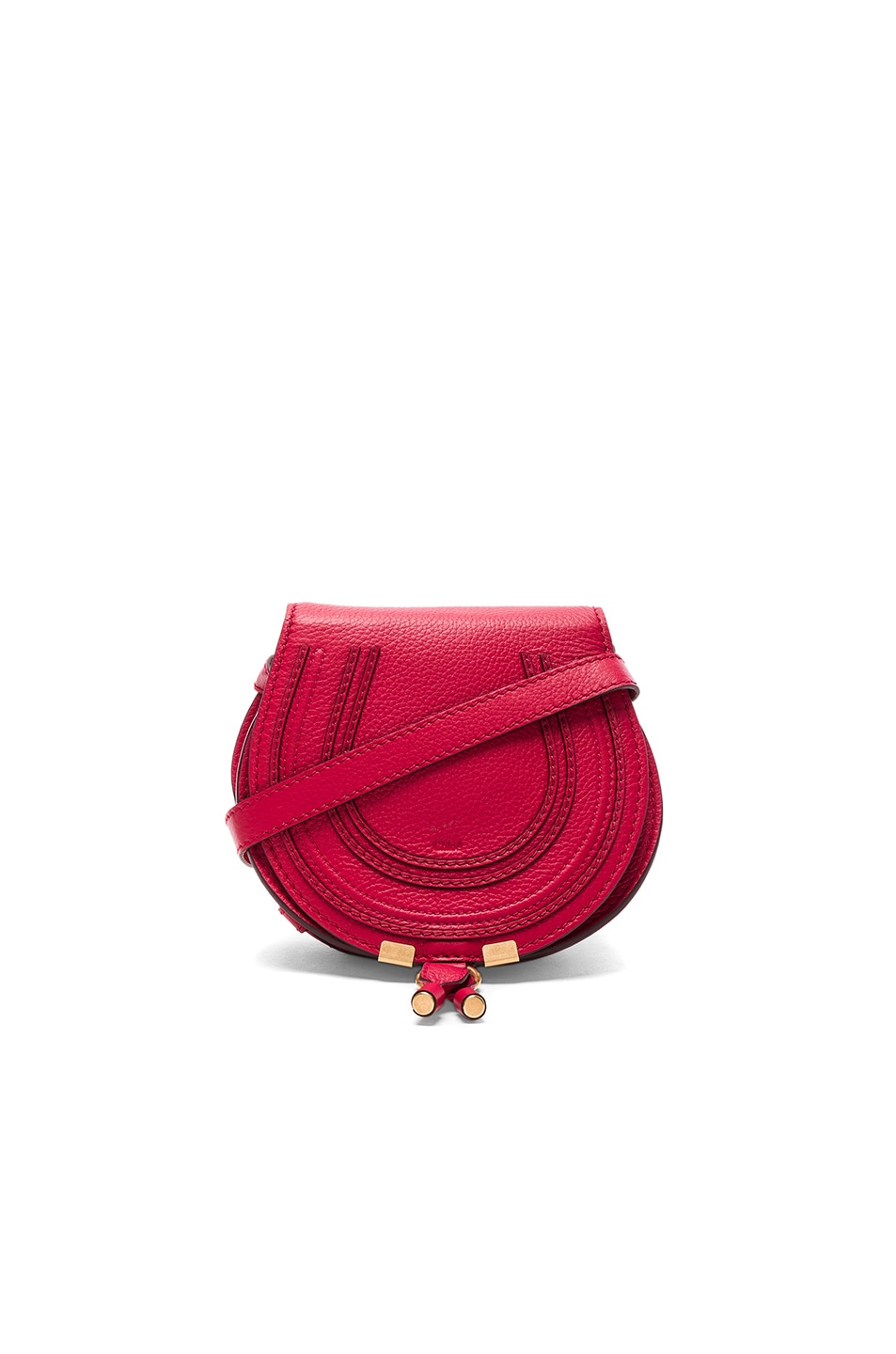 Image 1 of Chloe Small Marcie Satchel In Tulip Red in Tulip Red