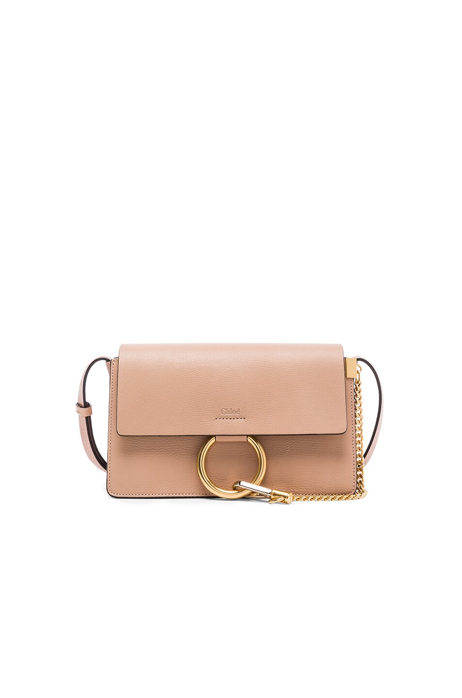 Image 1 of Chloe Small Leather Faye Bag in Biscotti Beige
