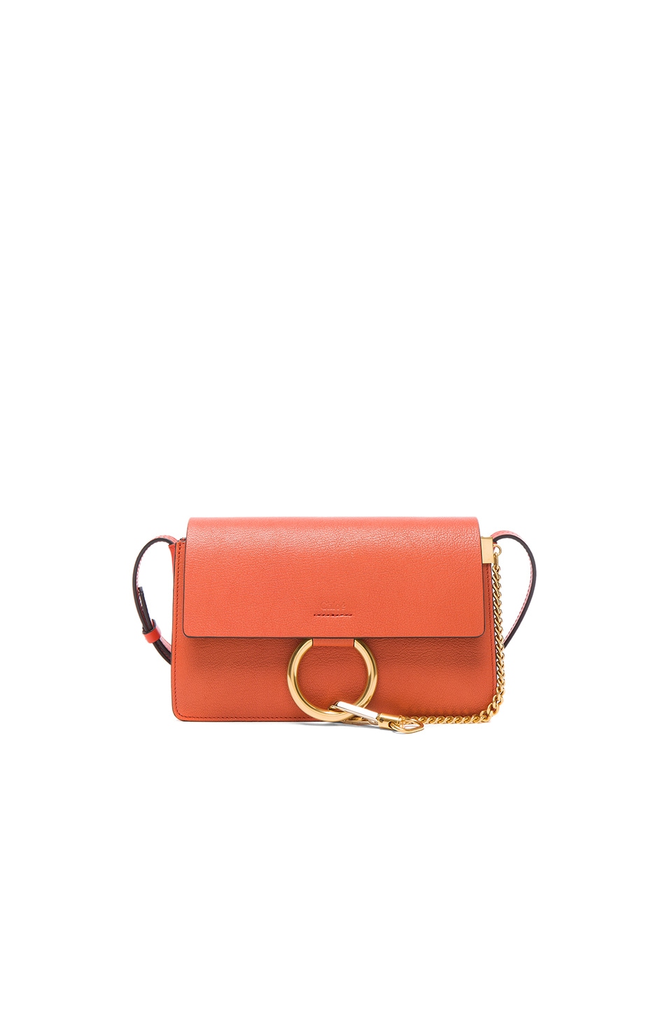 Image 1 of Chloe Small Leather Faye Bag in Sepia Red