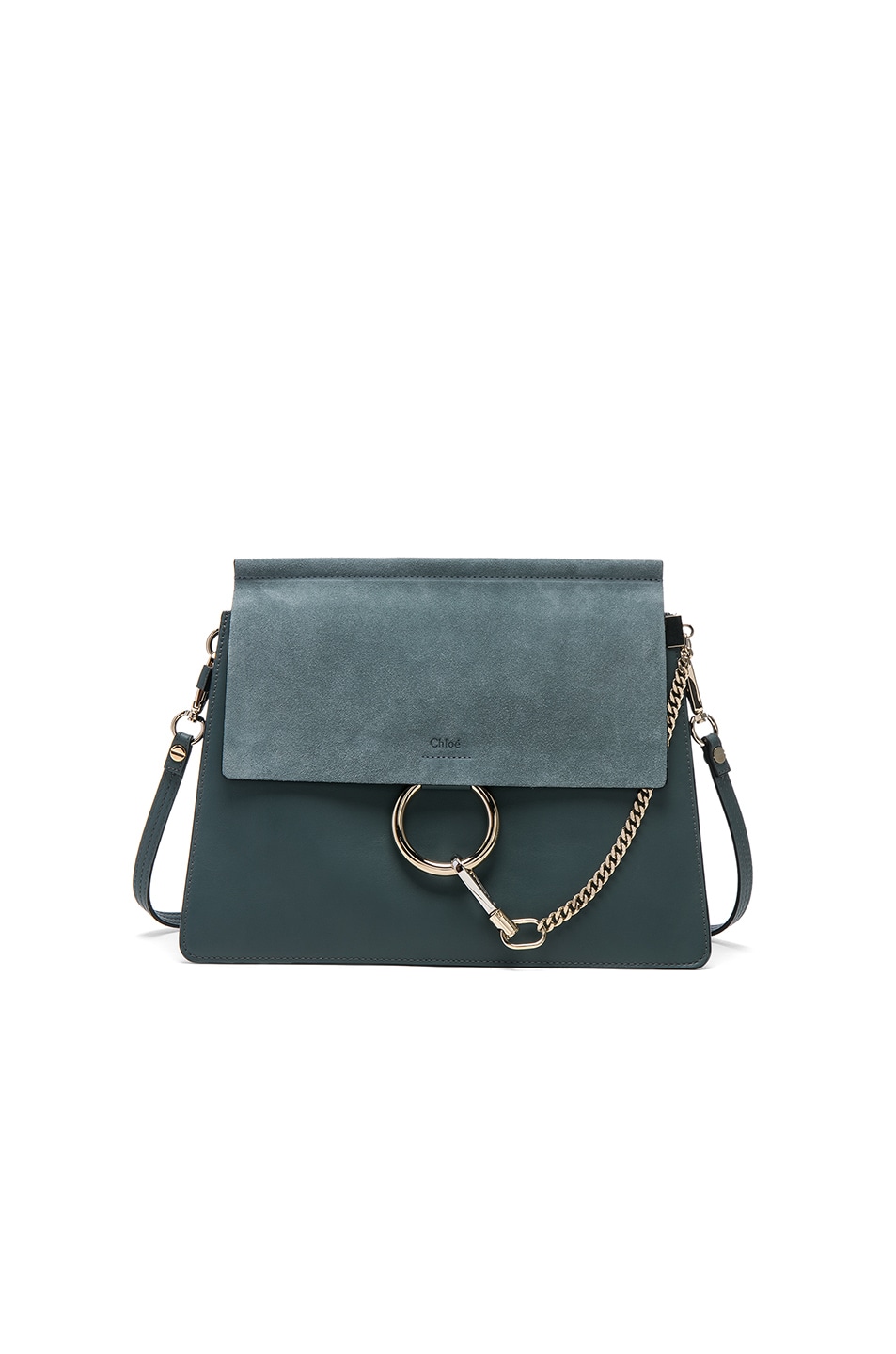 CHLOÉ Medium Leather Faye Bag, Cloudy Blue | ModeSens