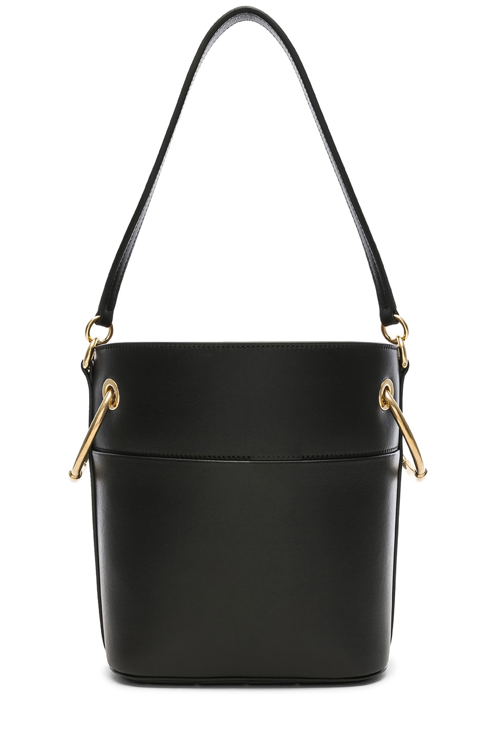 Chloe Small Roy Calfskin Bucket Bag in Black | FWRD